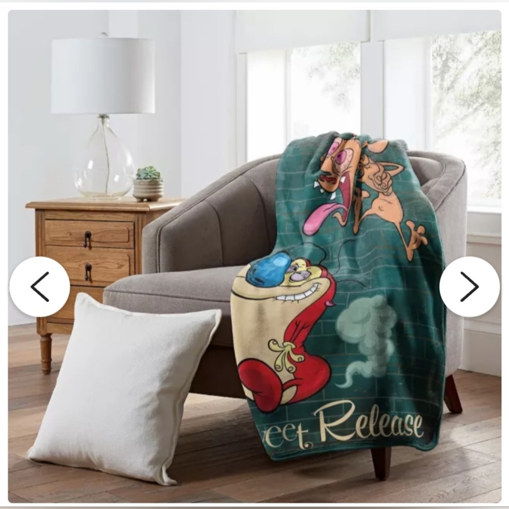 Ren and Stimpy Fleece Throw/Blanket - Officially Licensed
